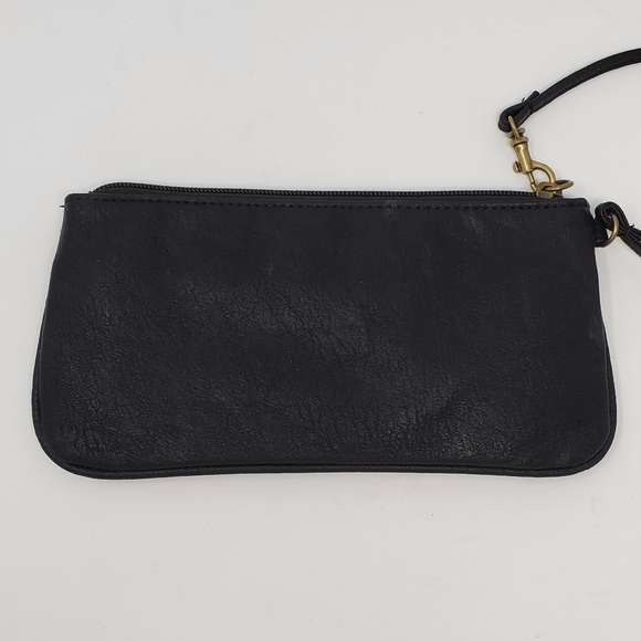 O'NEILL RED TAN WOVEN FABRIC FAUX LEATHER MINI BAG WRISTLET BRASS STUDS BOHO Y2K - Picture 9 of 15